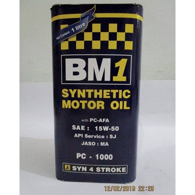 OLI BM 1 SYNTHETIC ORIGINAL ISI 1 LITER 15W-50 OIL PELUMAS