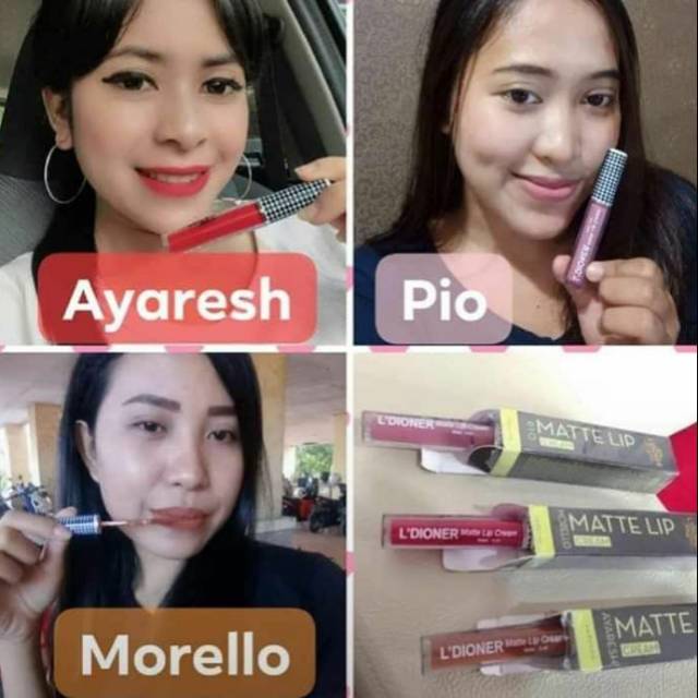 Lipstik Ldioner tahan air beli 3 pcs free member