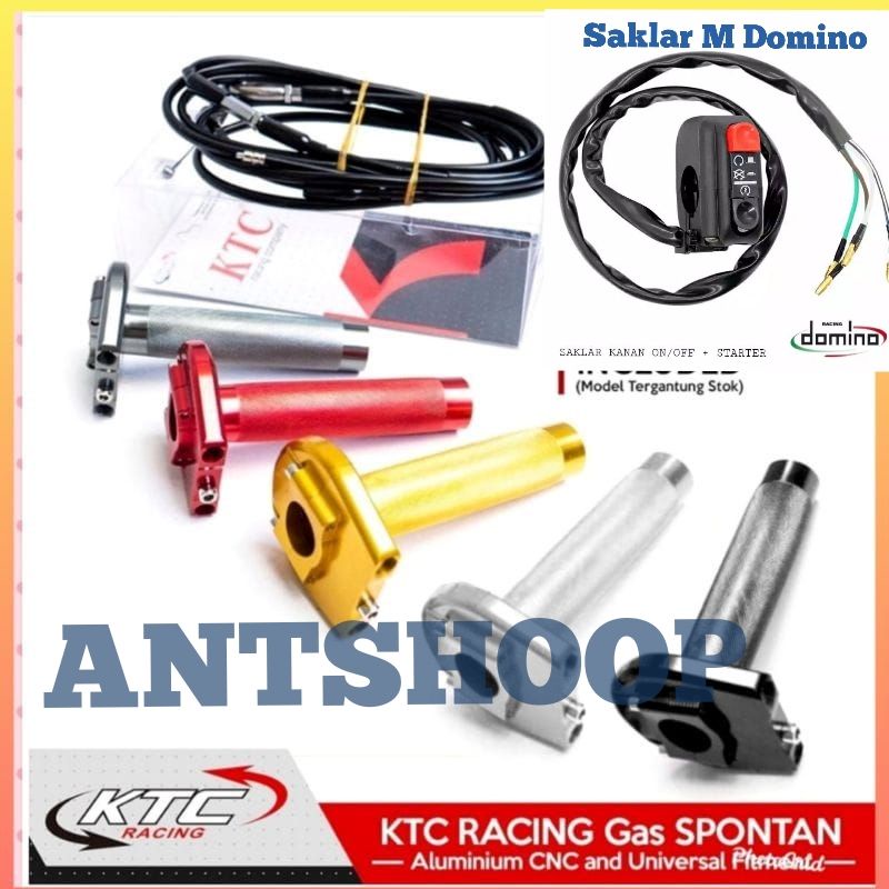 PAKET Gas Spontan KTC KITACO PLUS Saklar DOMINO KTC AEROX NMAX ADV BEAT VARIO NEW MIO CBR NINJA