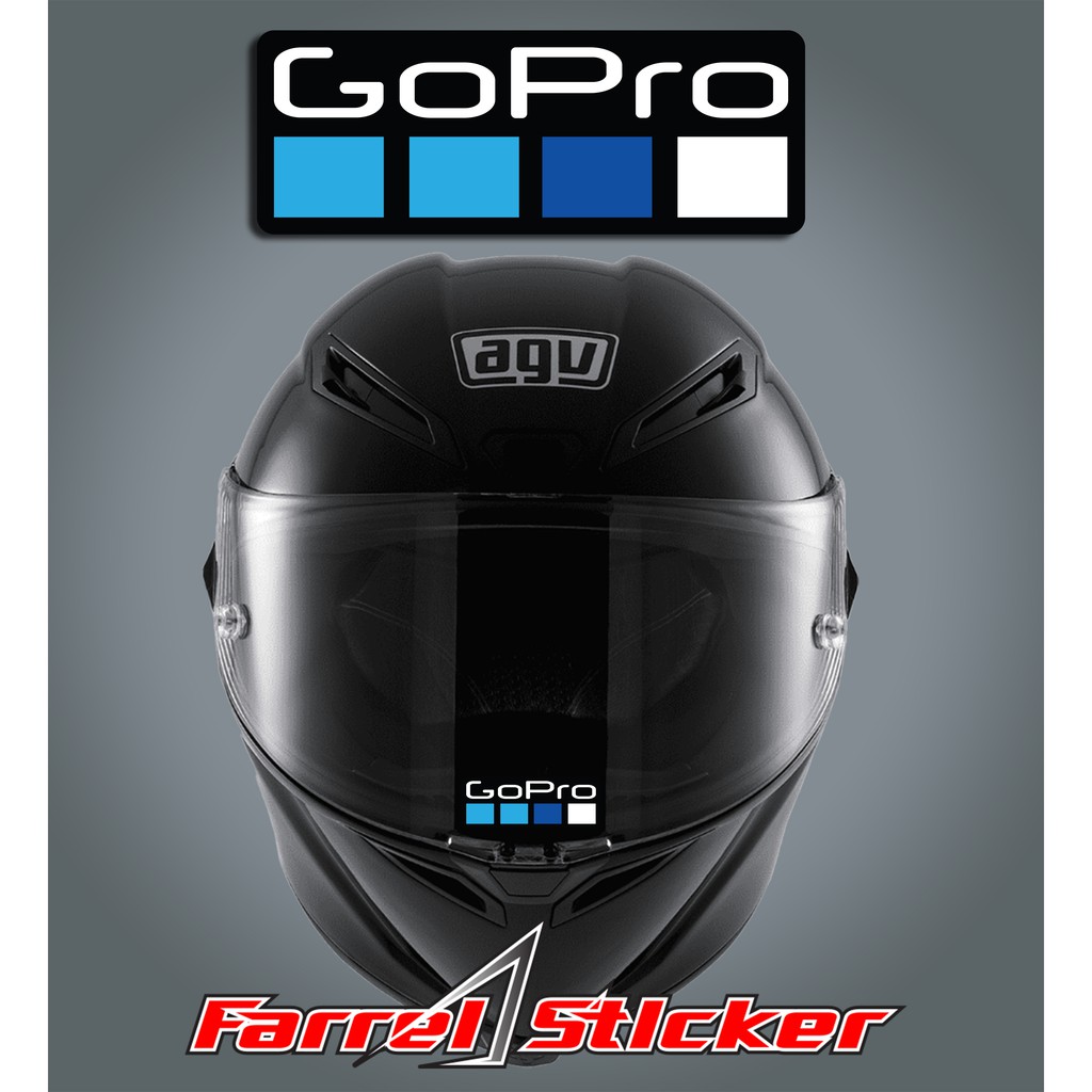 Stiker helm sticker visor GoPro hitam