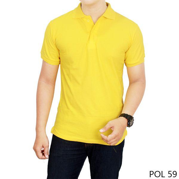 Kaos Polos Kerah Kuning Kenari 100% Cotton Pique - POL 59