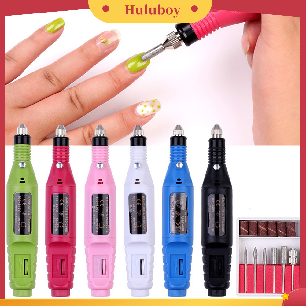 Huluboy Huluboy♡ Pen Bor Elektrik Mini Untuk Mengikir Kuku / Kulit Mati