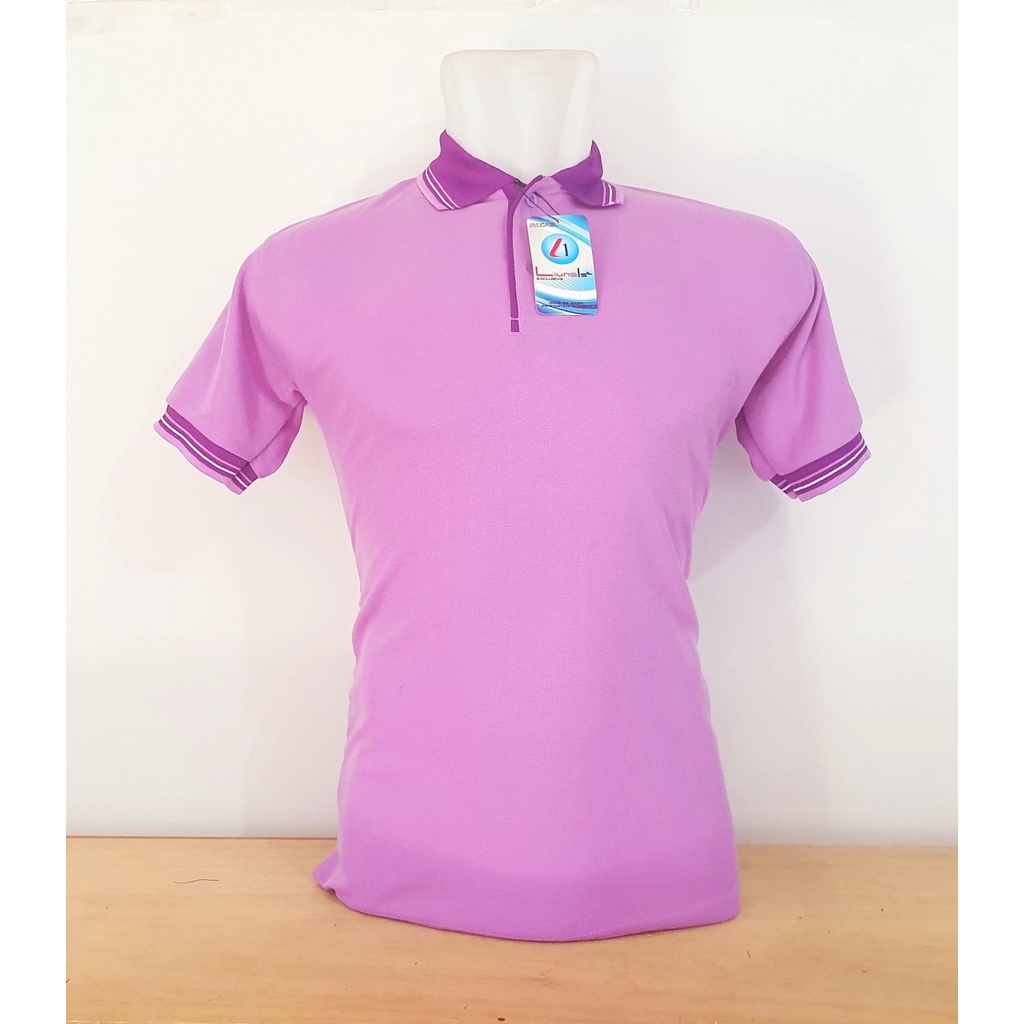 KAOS PE UNGU MUDA KERAH UNGU PREMIUM KOMBINASI / KAOS KERAH LENGAN PENDEK / KAOS PARTAI / COD/ DODY 