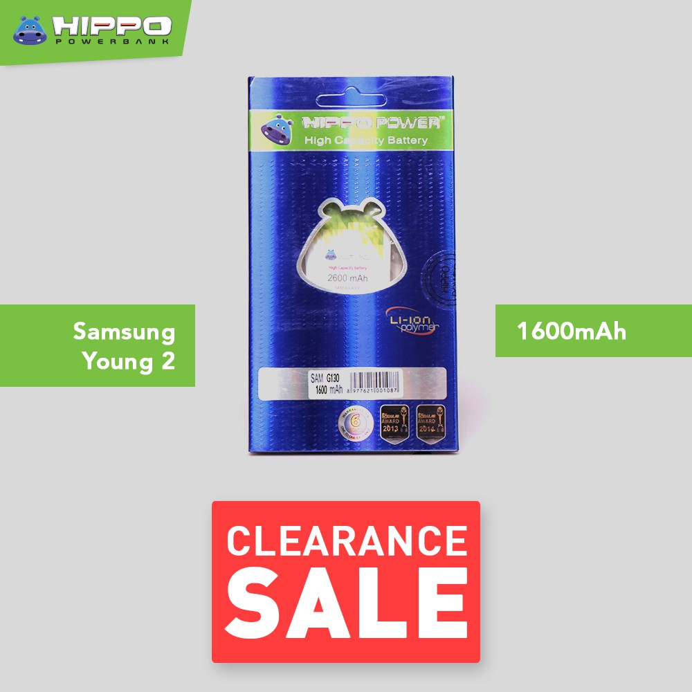 Baterai Samsung Galaxy Young 2 G130 1600 mAh Garansi Resmi Hippo