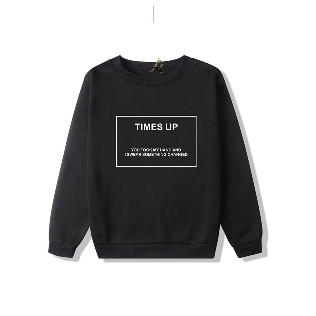 SWEATER OVERSIZE CREWNECK TIMES UP STREETWEAR  SWEATSHIRT PRIA DAN WANITA