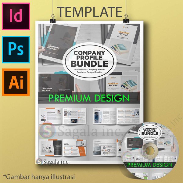 Langsung Order template company profile bundle premium indesign photoshop Terlaris