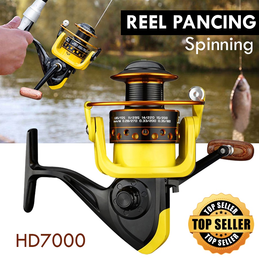 Reel Pancing HD7000 12 Ball Bearing Spinning Gulungan Katrol Fisihing Rel Rell Ril Rill Real Rol Ker