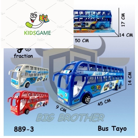 TERBARU MAINAN ANAK MOBILAN BIG BROTHER MOBIL BUS TAYO JUMBO MIKA BIS BESAR 889-3