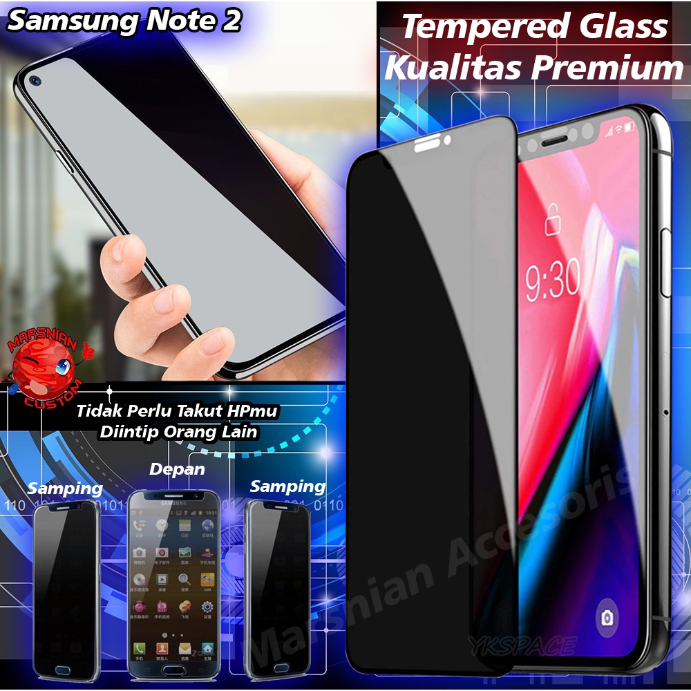 Tempered Glass Samsung Note 2 Kualitas Premium Anti Minyak Anti Gores Anti Noda Anti Silau / Pelindu