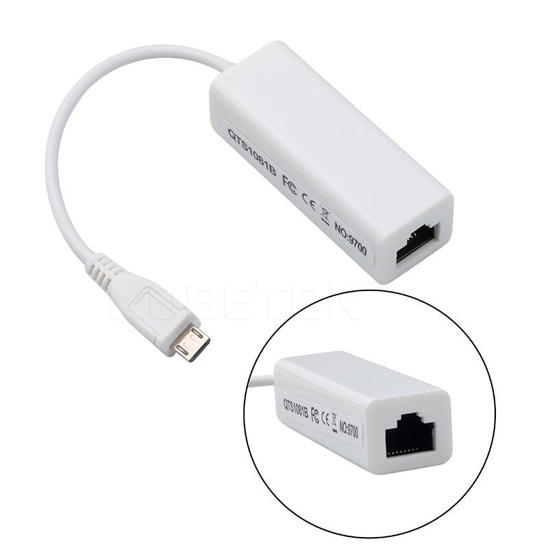 Adapter Converter Micro USB to RJ45 Ethernet LAN 100Mbps untuk Smartphone / Tablet Android