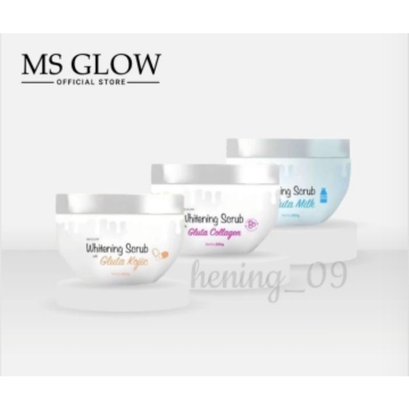 MS Glow Paket Gluta Body Soap & ScrubWhitening  Scrub MS GLOW