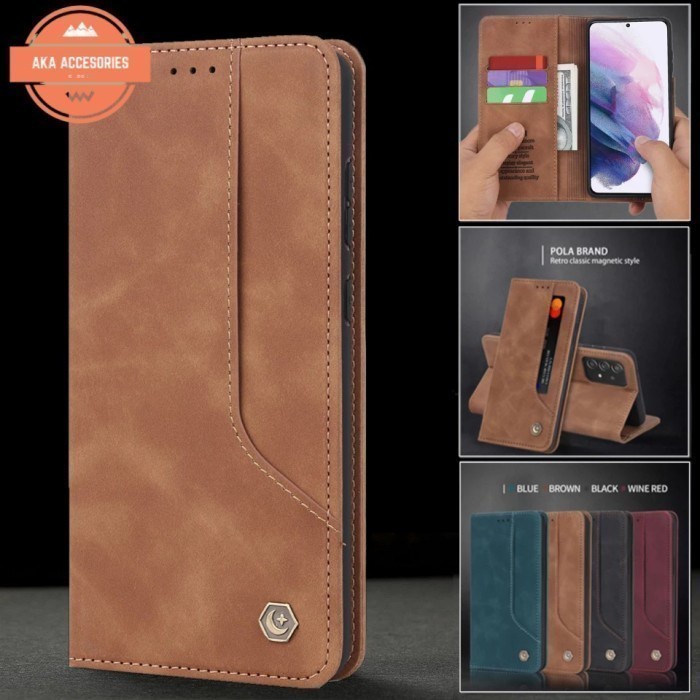 IPHONE 8+ | 7+ | 6+ 8 7 6 PLUS FLIP COVER MAGNETIC POLA LEATHER CASE WALLET MAGNET CASING DOMPET KUL