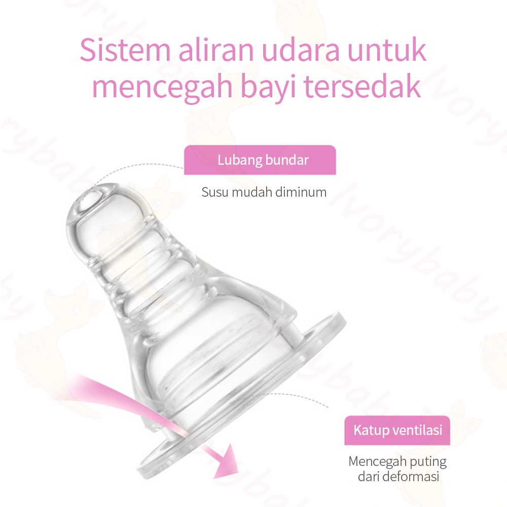 Ivorybaby Dot bayi pengganti nipple dot bayi slim neck BPA free