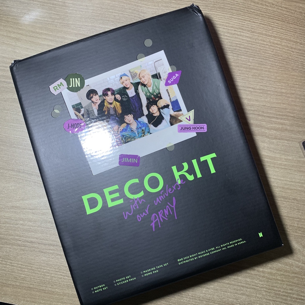 BTS Deco Kit Sharing Sticker Member Set Notebook clear photo sticker memopad memo pad note book phot