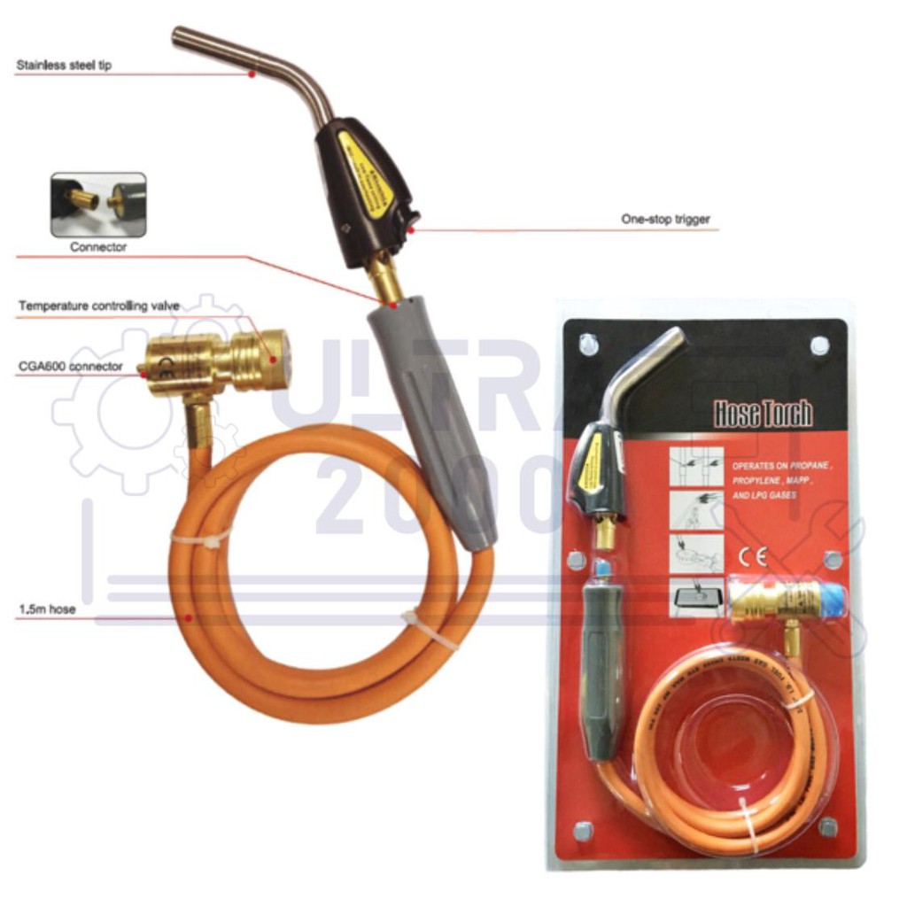 HAND TORCH MAPP GAS + HOSE