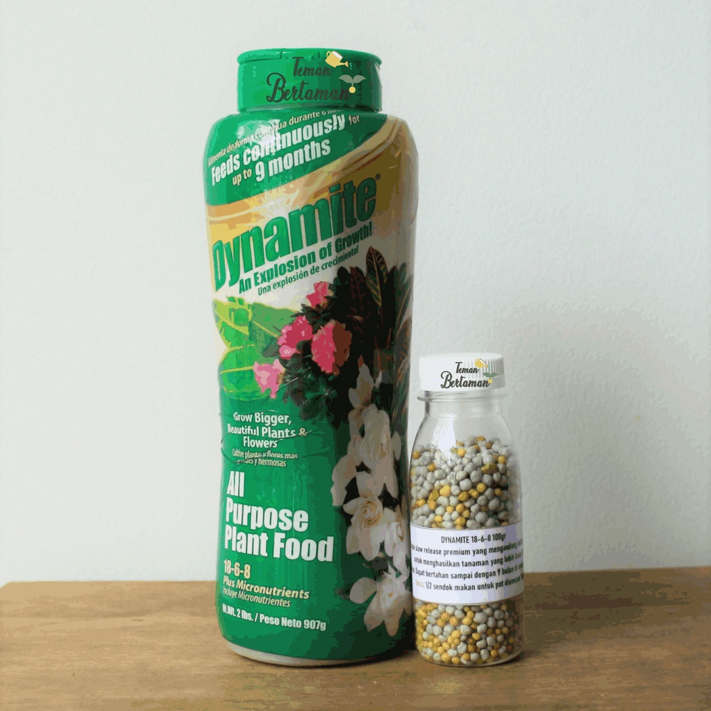 Pupuk Dynamite 18-6-8 100 gr / Pupuk Tanaman / Vitamin Tanaman / Dynamite Hijau / Repack