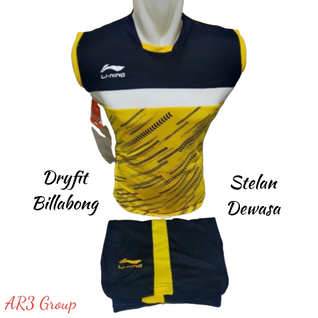 ( 3 BAJU HANYA 100 RIBUAN ) Baju olahraga pria/wanita bahan Printing cocok untuk badminton voli futsal sepak bola dan runing