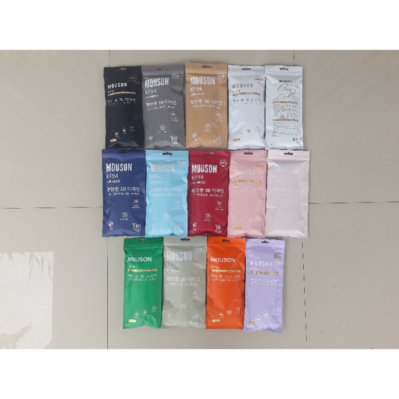 Masker Mouson KF94 Premium 4 Ply Isi 10pcs / Masker KF94 not Masker KF95 Masker KN95