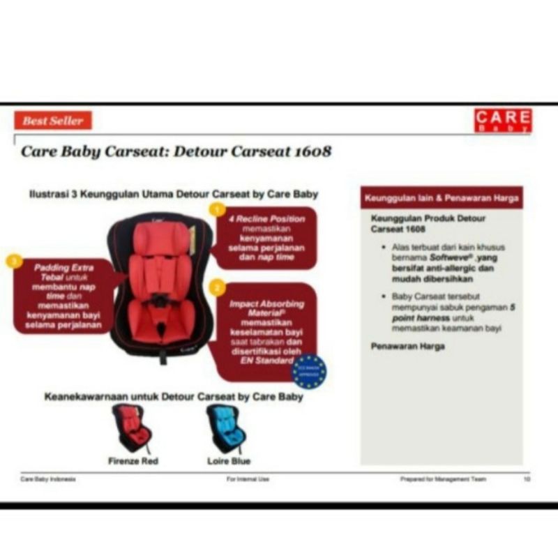 Carseat Care Cs 1608 De Tour / Kursi Mobil Bayi