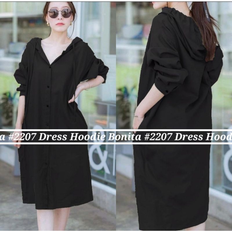 •ECLAIRE• 04B DRESS HOODIE MIDI CASUAL BONITA qso