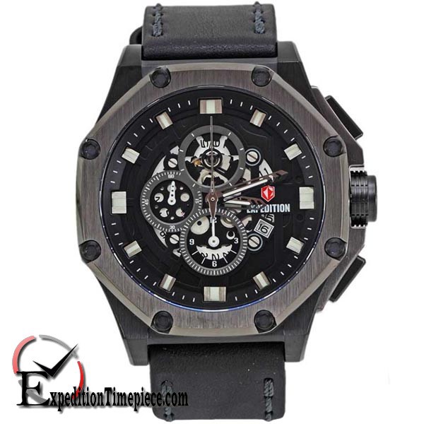 Jam Tangan Expedition E 6686 MC Black Grey White