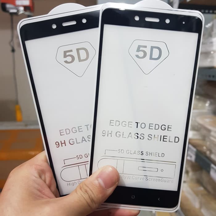 TEMPERED GLASS FULL LEM 6D XIAOMI REDMI NOTE 4X REDMI NOTE 4 MEDIATEK BLACK WHITE