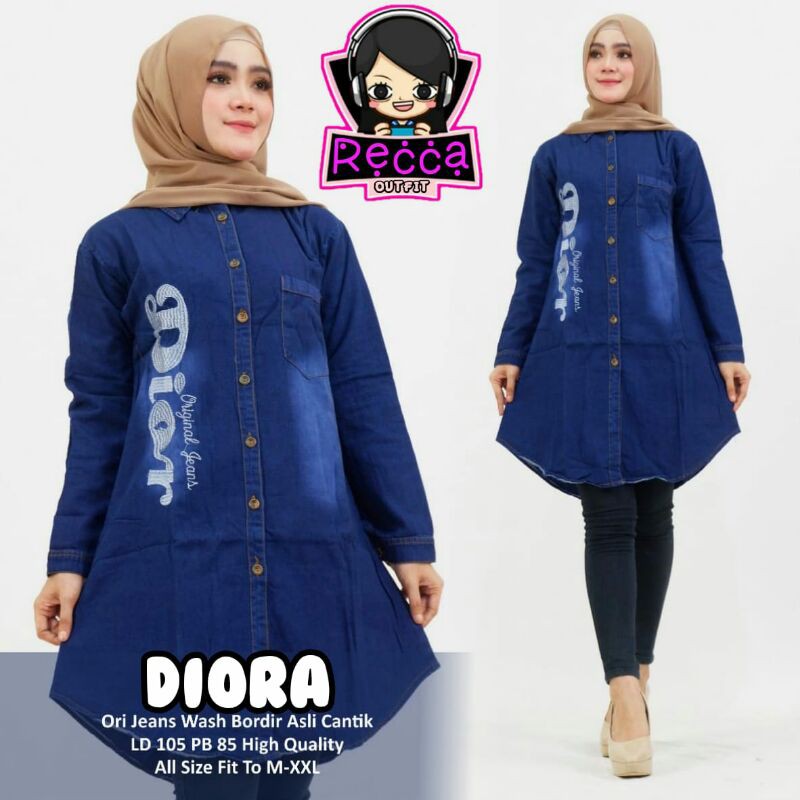 Diora tunik jeans