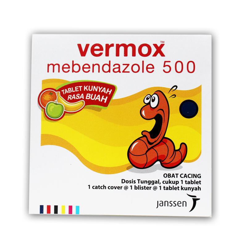 VERMOX TABLET OBAT CACING 1 STRIP