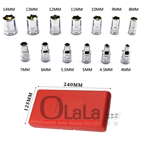 Kunci shock set 46pcs 1/4&quot; multifungsi JL-1046 / 1046AA
