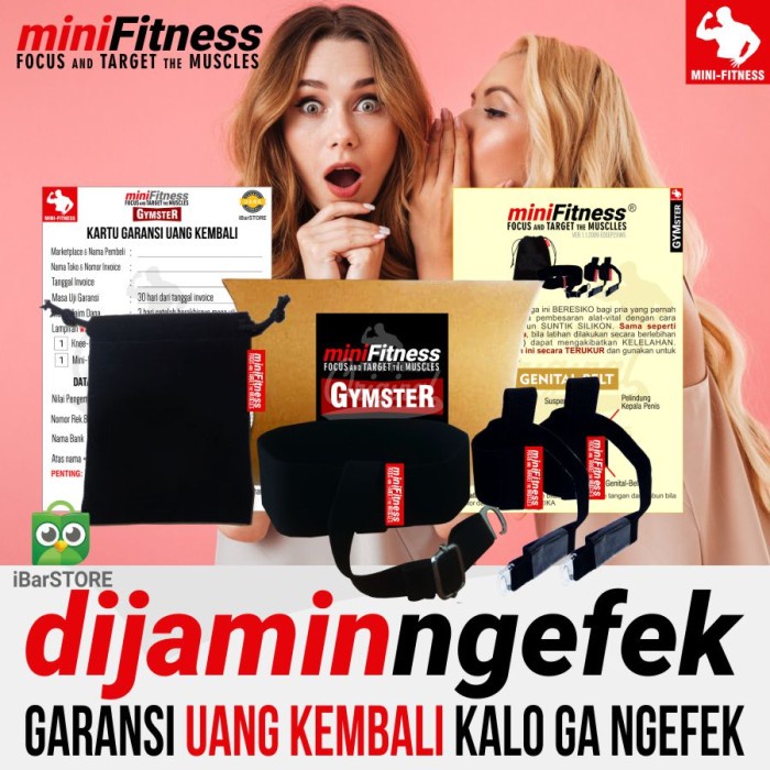 Deker fitnes genital Pria MINI-FITNESS ORI alat Gym di balik celana