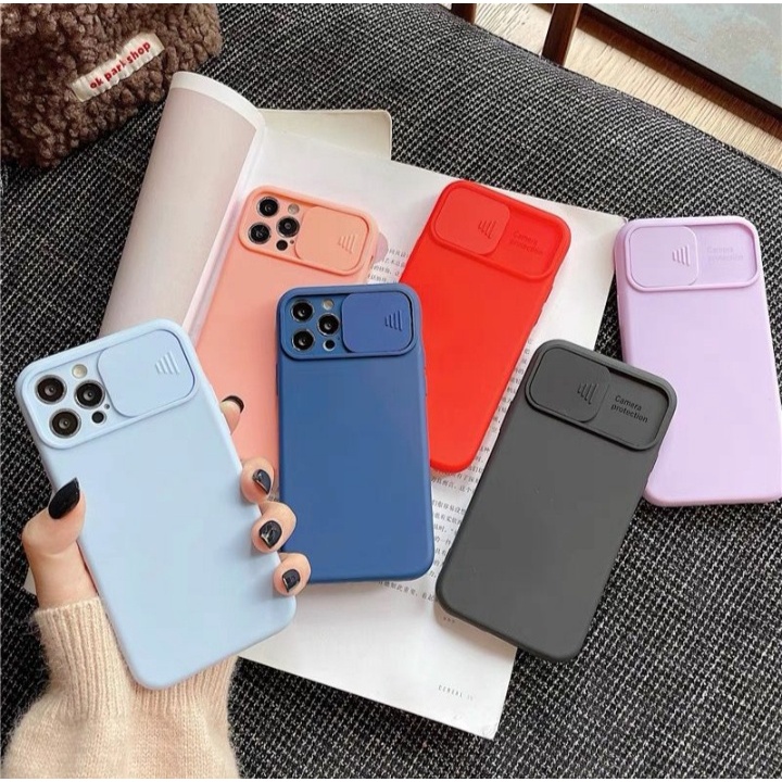 Samsung A21S A11 M11 M31 A10S A20S A30S A50S A10 M10 A20 A30 A50 A01 Core J2 Prime Slide Case Camera Push Pull Baby Softcase Rubber Matte Candy Silicone Sliding Casing