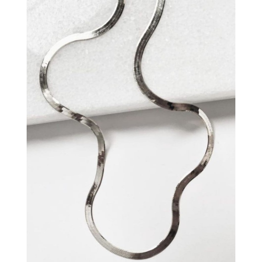 Kalung Titanium Cassandra model pipih-1