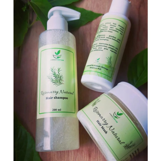 Rosemary Natural Hair Shampoo 200 ml// Shampoo Natural // Shampoo pelembut dan anti rontok // Shampo