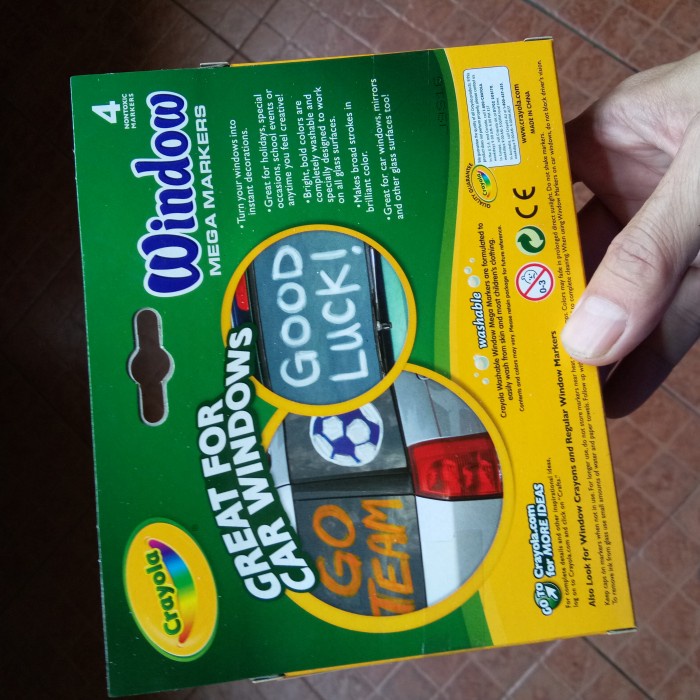 

Sale!!! Crayola Washable Window Mega 4-Color Marker (58-8171) Gilaa!!!
