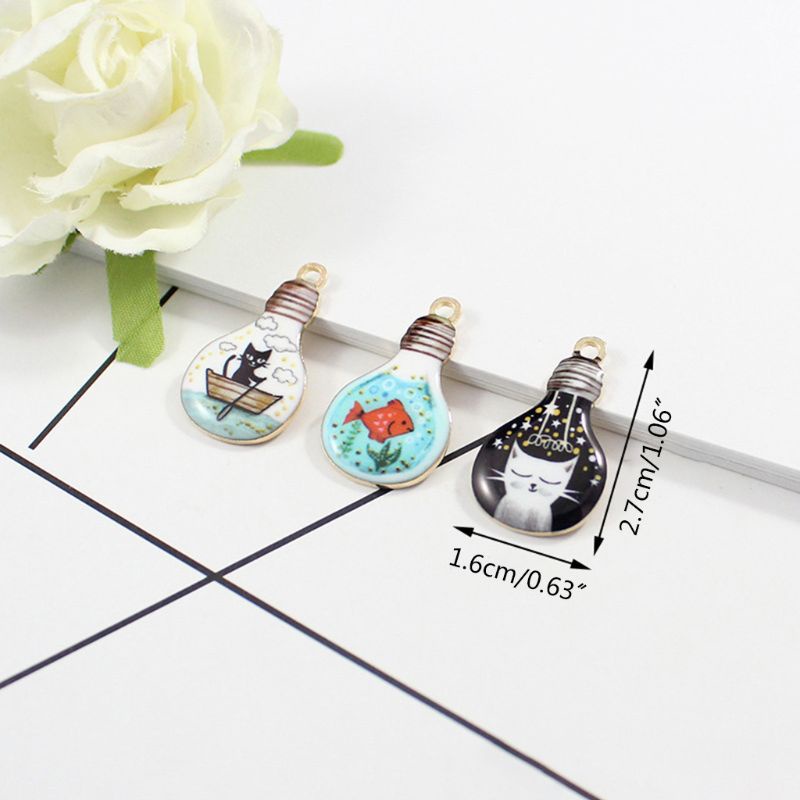 Siy Anting Tusuk Gantung Bahan Alloy Desain Kucing Enamel Untuk Wanita Charms