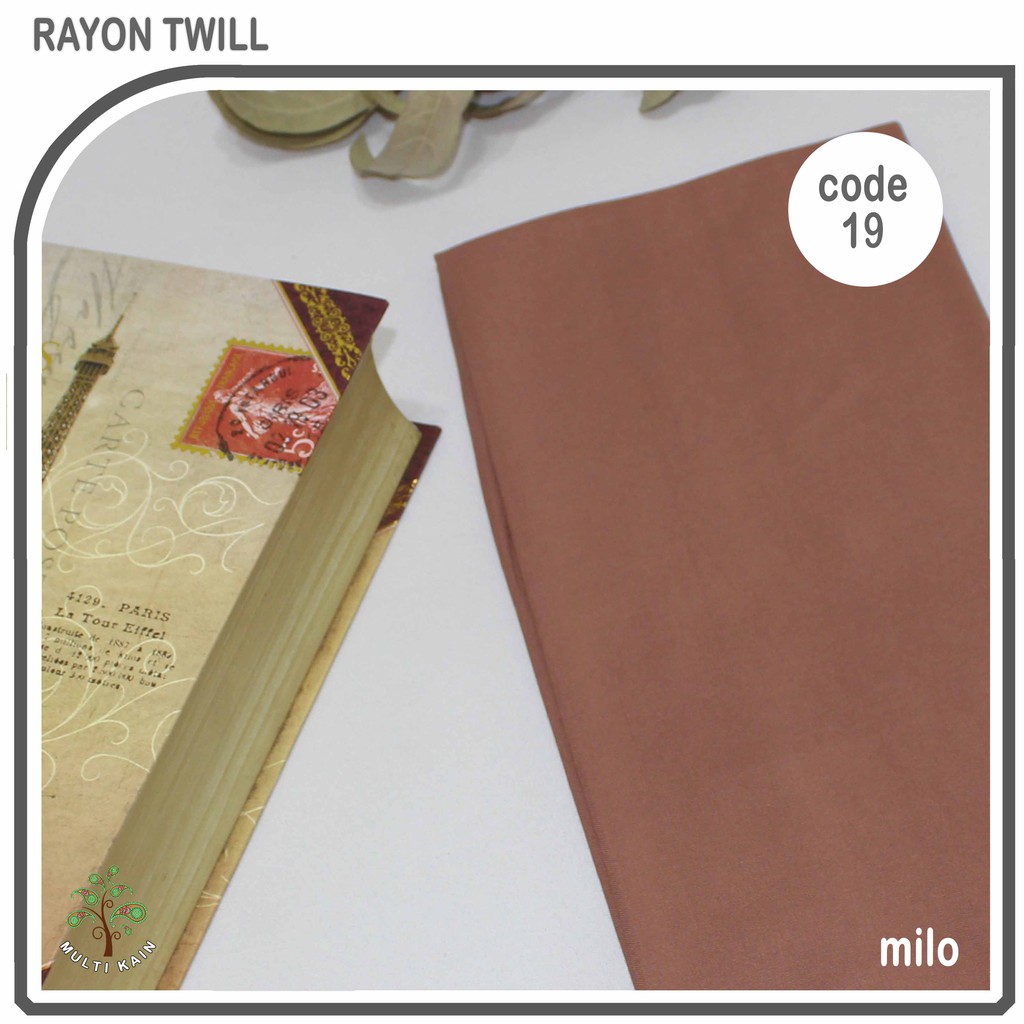 Multi kain rayon twill viscose sakura polos premium quality soft lembut tebal harga eceran-19 milo
