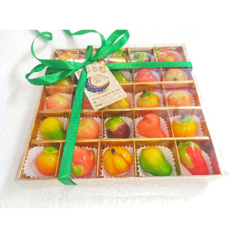 HAMPERS LEBARAN KUE BUAH MINI THAILAND KUE LUKCHUP MINI GIFT LEBARAN PUASA