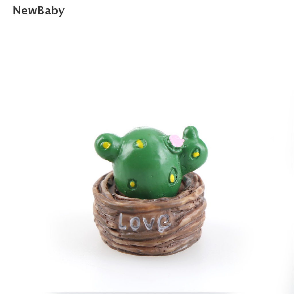 Newbaby 4Pcs Miniatur Tanaman Bahan Resin Untuk Dekorasi Taman Minifairy Gardenterrarium