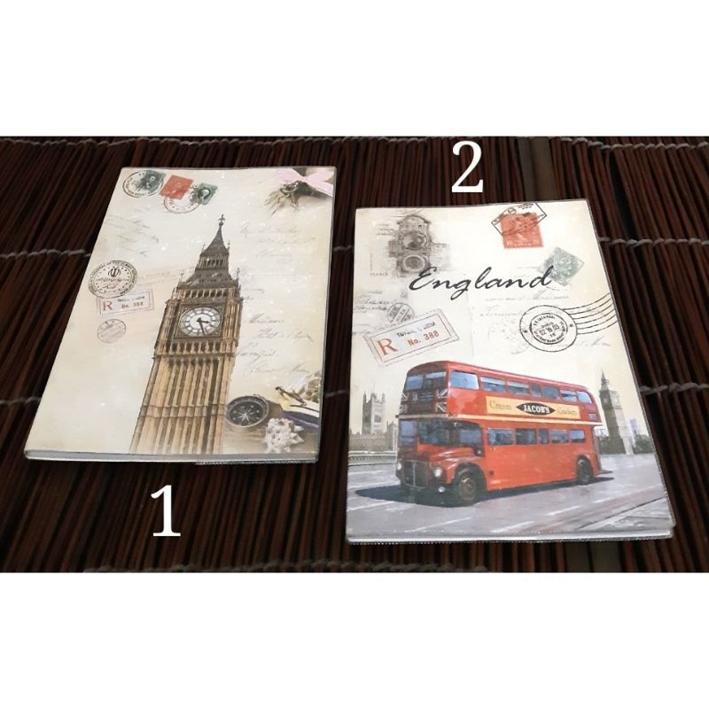 

Buku tulis notes memo notebook bus london england paris eiffel