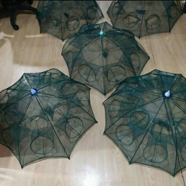 Bubu Payung Lipat 16 Lubang - Perangkap Pukat Jala Tajur Jaring Pancingan Ikan Udang Kepiting