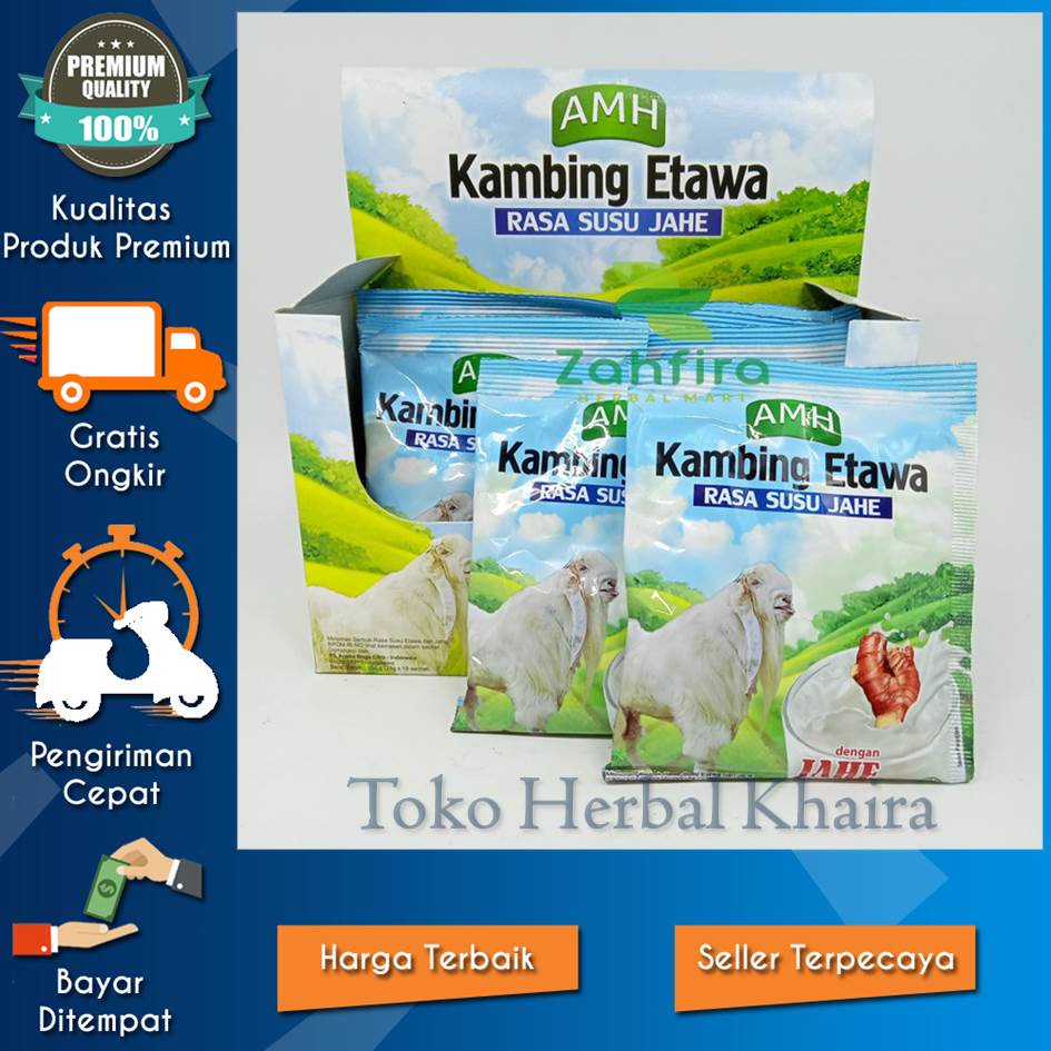 

SUSU KAMBING ETAWA SUSU AMH FULL CREAM RASA JAHE ISI 10 SACHET