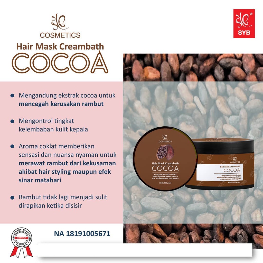 ❤ UNDER100 ❤ SYB Forte Hair Mask Creambath 500g | Makser Rambut | Aloe Vera | Kemiri | Ginseng | Hairmask BPOM