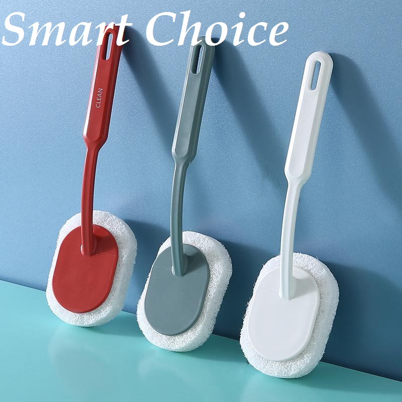 SMART CHOICE Sikat WC Sikat Kamar Mandi Serbaguna Spons Sabut Lonjong Plus Tangkai