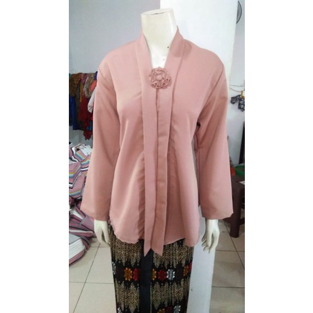 (P110/120) Kebaya Floy JUMBO - SUPER JUMBO lengan PANJANG hijab KeroncongBusana-Choco Hazel