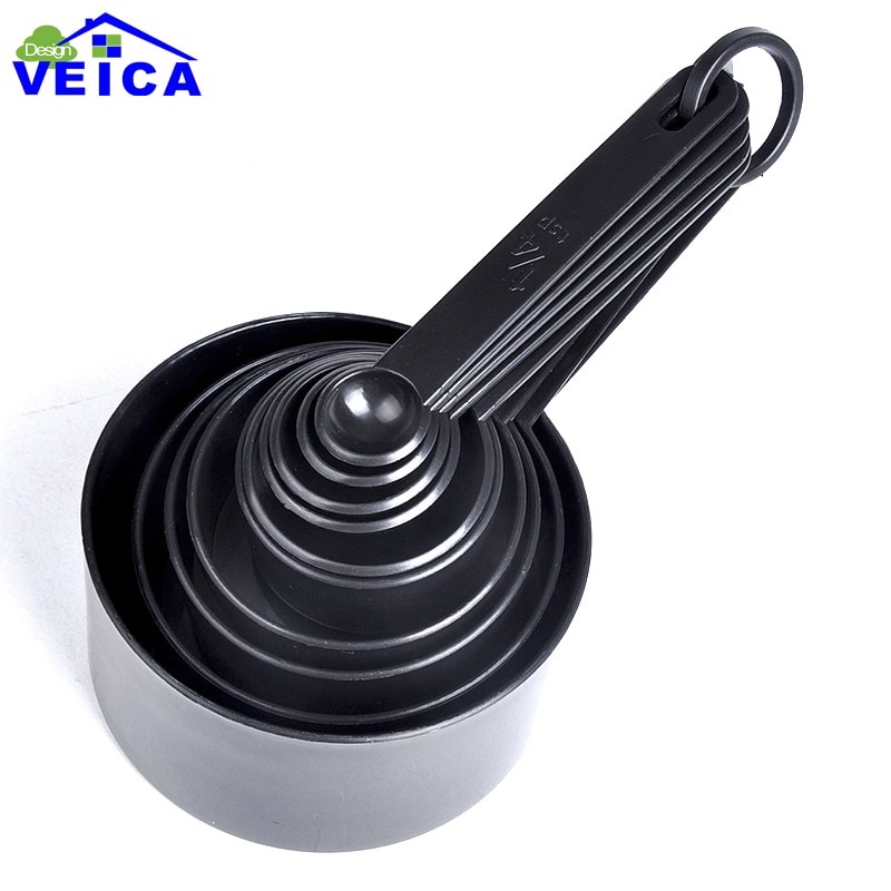 VEICA Sendok Takar Ukur Cup Measuring Spoon 10 PCS - Black