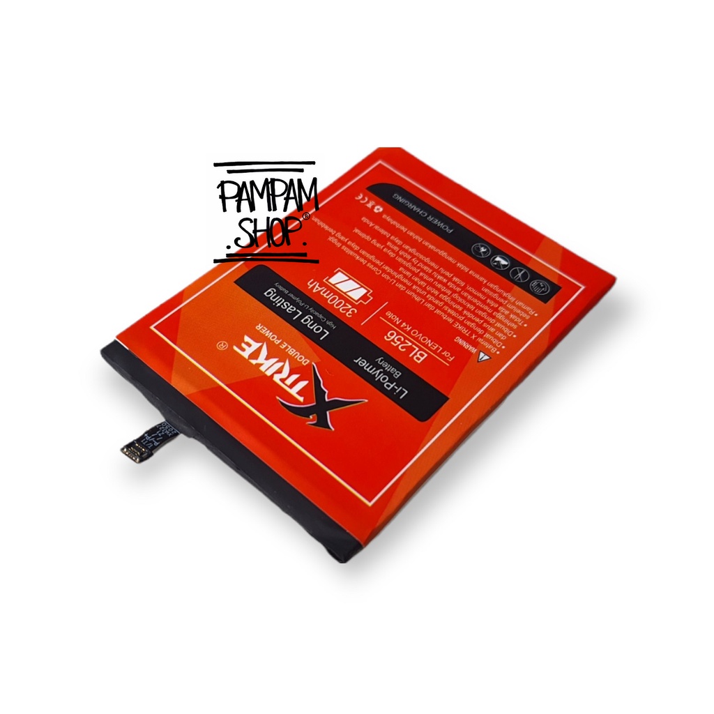 Baterai Xtrike Double Power Original Lenovo BL256 K4 Note Vibe X3 A7010 Batre Batrai Battery Ori