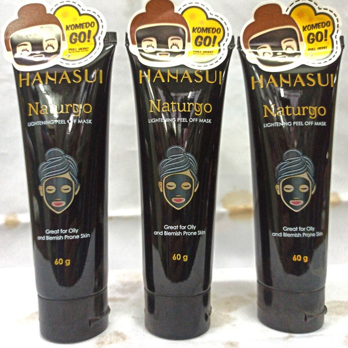 Masker HANASUI Naturgo Tube 60 gr | Ampuh Mengangkat Kotoran &amp; Komedo Di Wajah | Original 100%