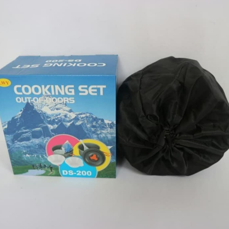 Barangunik2021-Cooking Set Ds 200/Alat Masak Camping Ds 200/Nesting Camping/Ds 200