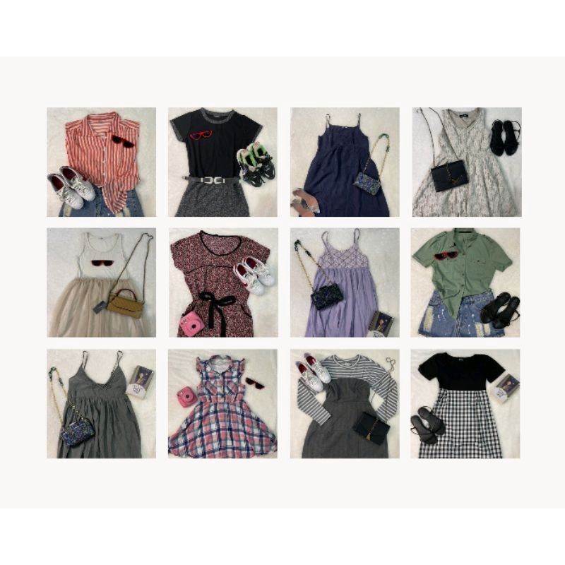 PAKET USAHA ATASAN TANKTOP DRESS KAOS BLOUSE WANITA EPS0001