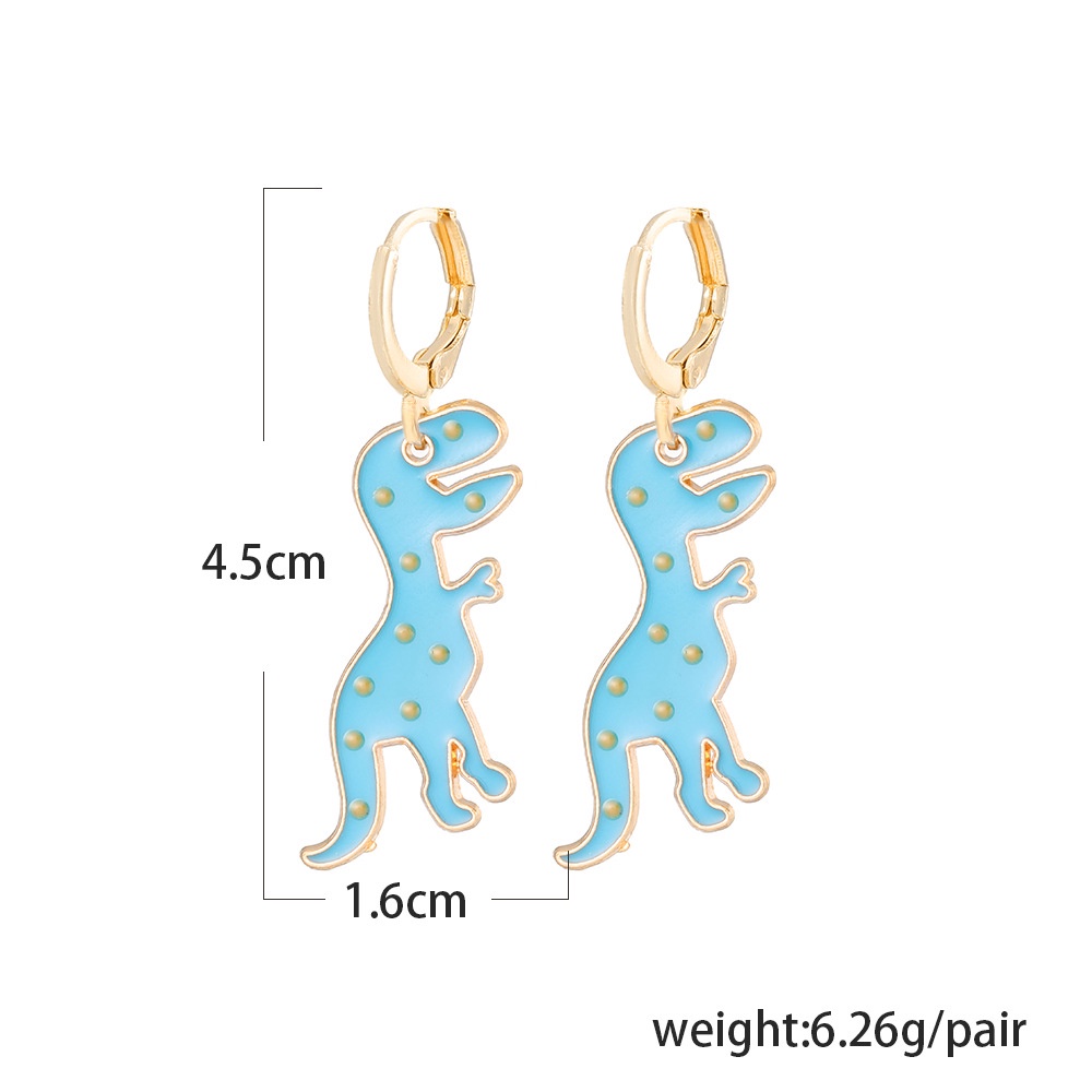 Anting Desain Kartun Dinosaurus Bahan alloy